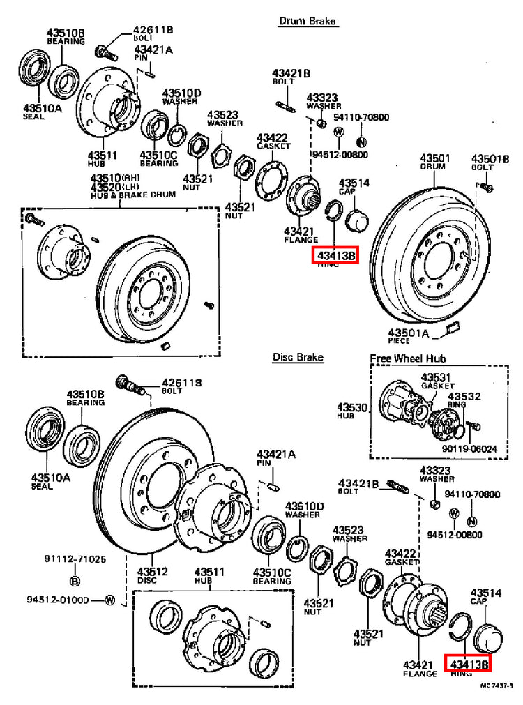 Genuine LandCruiser HDJ80 HDJ79 HDJ78 Front Axle Outer CV Circlip Snap Ring