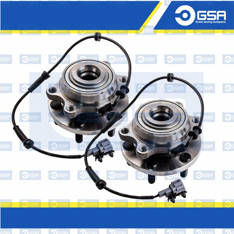 2x Front L+R Wheel Bearing Hubs w/ ABS for Nissan Navara D40 Pathfinder R51