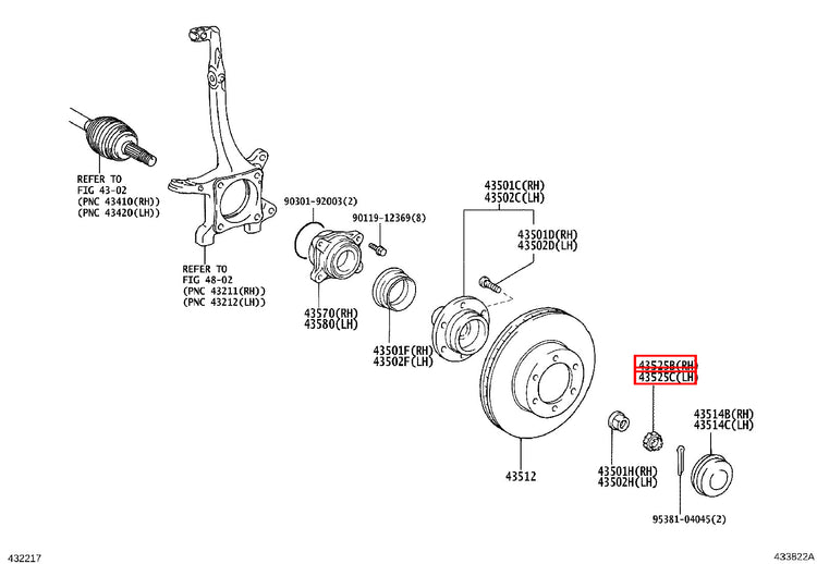 Genuine Regius Ace TRH229 Sequoia UCK45 Front Axle Outer CV Joint Lock Nut Cap