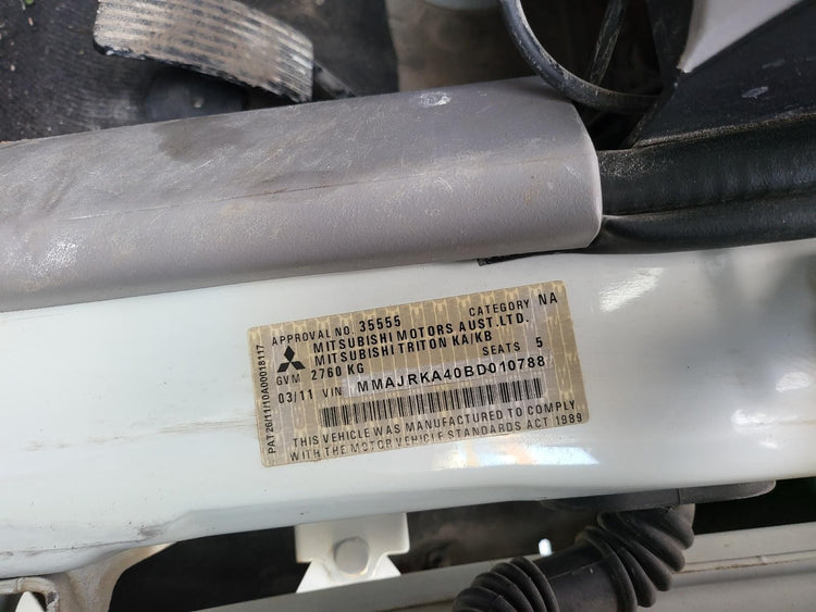 Mitsubishi Triton Steering Column MN 08/2009-04/2015