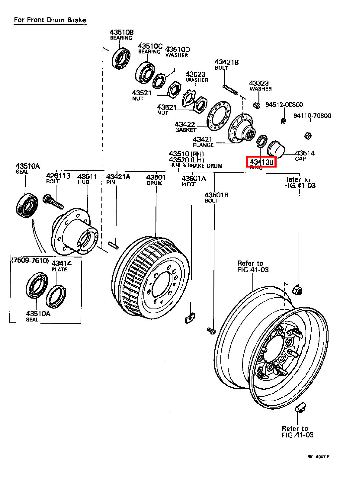 Genuine LandCruiser HDJ80 HDJ79 HDJ78 Front Axle Outer CV Circlip Snap Ring