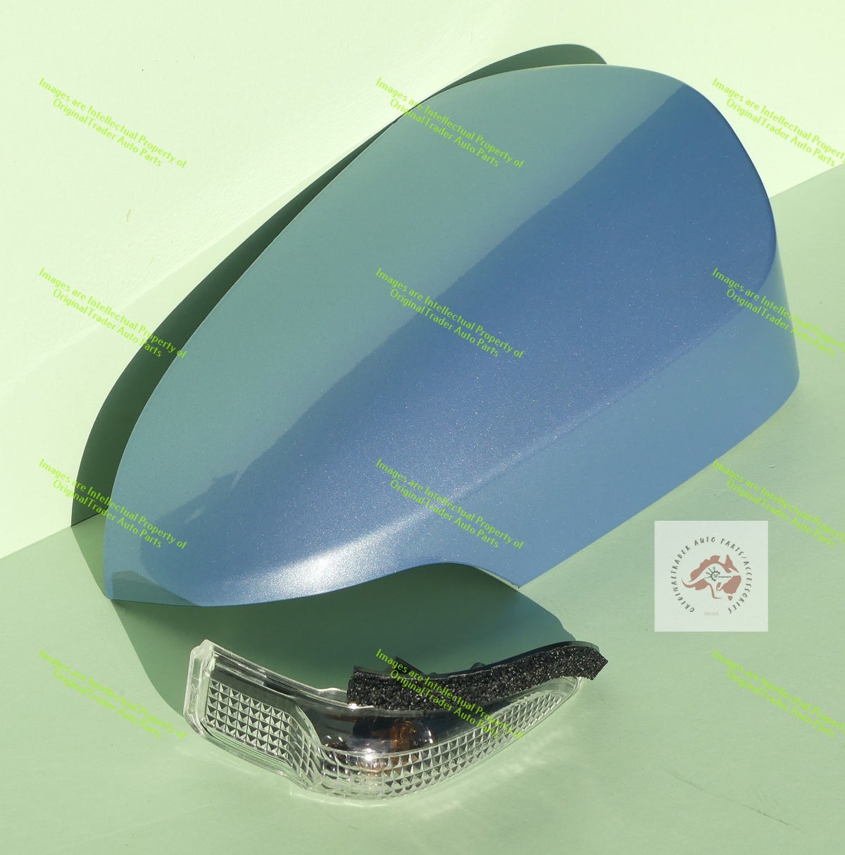 Right Door Mirror Cap Housing Case for Toyota Corolla E170 Series Blue Mist 8W1