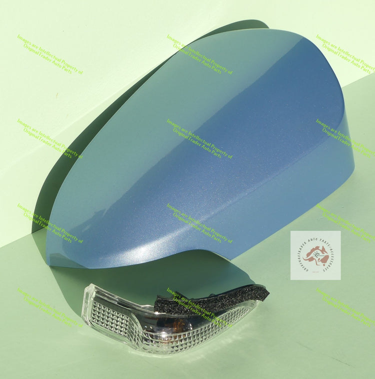 Right Door Mirror Cap Housing Case for Toyota Corolla E170 Series Blue Mist 8W1