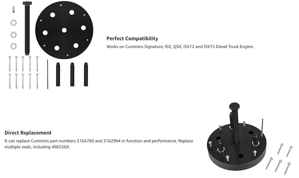 Suit Cummins ISX Crankshaft Rear Main Seal Wear Sleeve Installer Remover 3164780