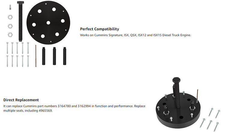 Suit Cummins ISX Crankshaft Rear Main Seal Wear Sleeve Installer Remover 3164780