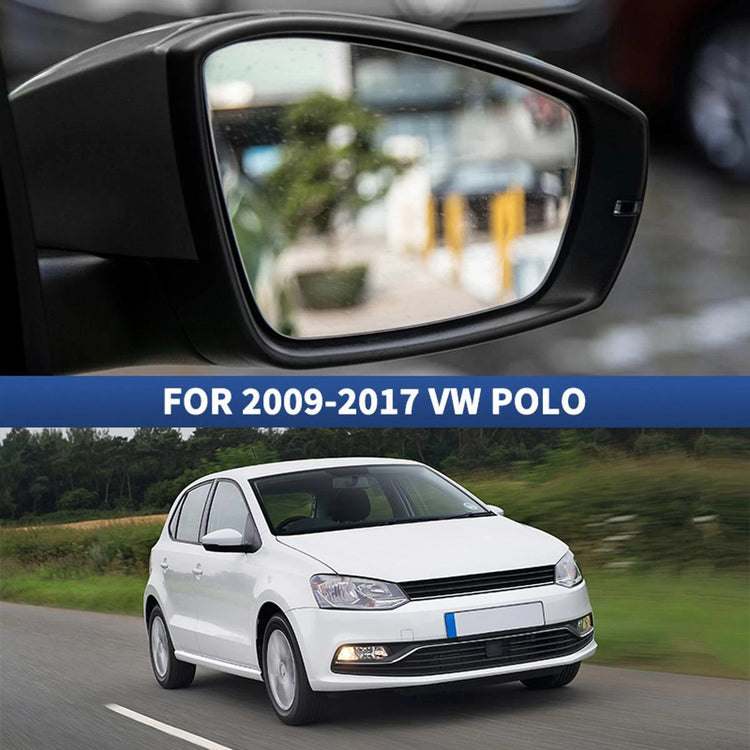 Car Driver Right Side mirror glass Heated Convex with Base for VW POLO 2010-2017