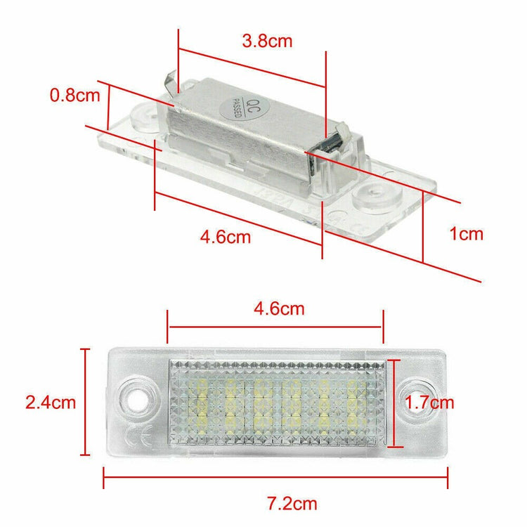LED License Plate Light For VW Passat 3bg 3C B6 Golf Plus Caddy Jetta T5 Touran