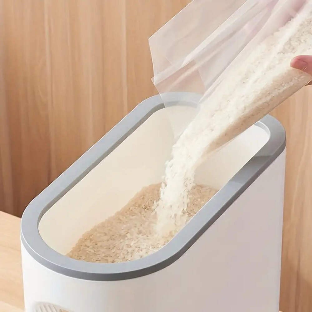 22lbs Rice Bucket with Measuring Cup - Cereal Storage Container(Large)