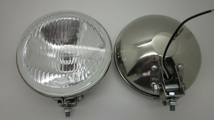 CLASSIC VINTAGE 6 INCH ROUND DRIVING LIGHT BRAND NEW Suit VW BENZ BMW BMC Pair