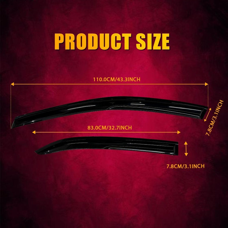 Full Set Weathershields Window Visors For Toyota Camry XV70 Sedan 2017-24 Black