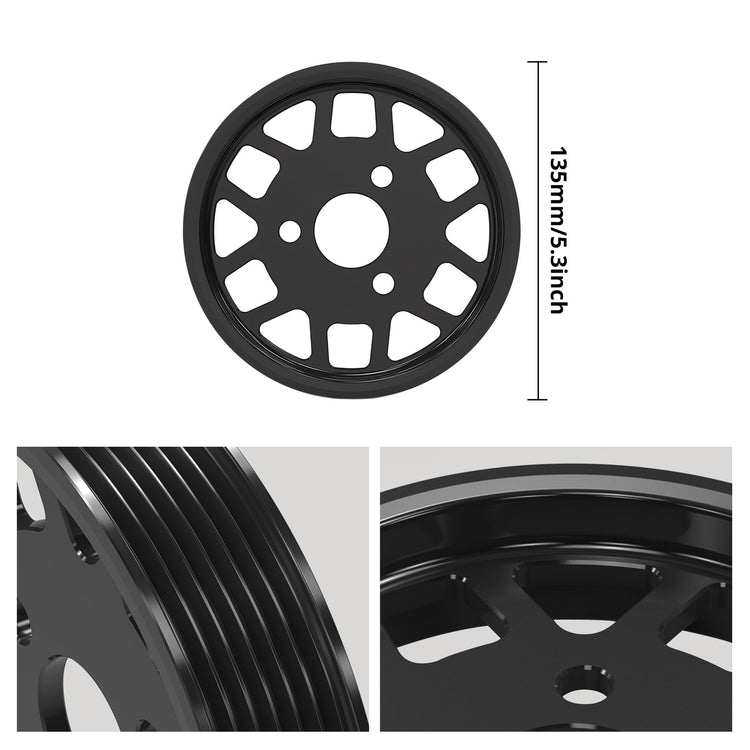 BEVINSEE Power Steering Pump Pulley W/ Belt Kit For BMW M54 M52TU E46 E39 E53 Z3