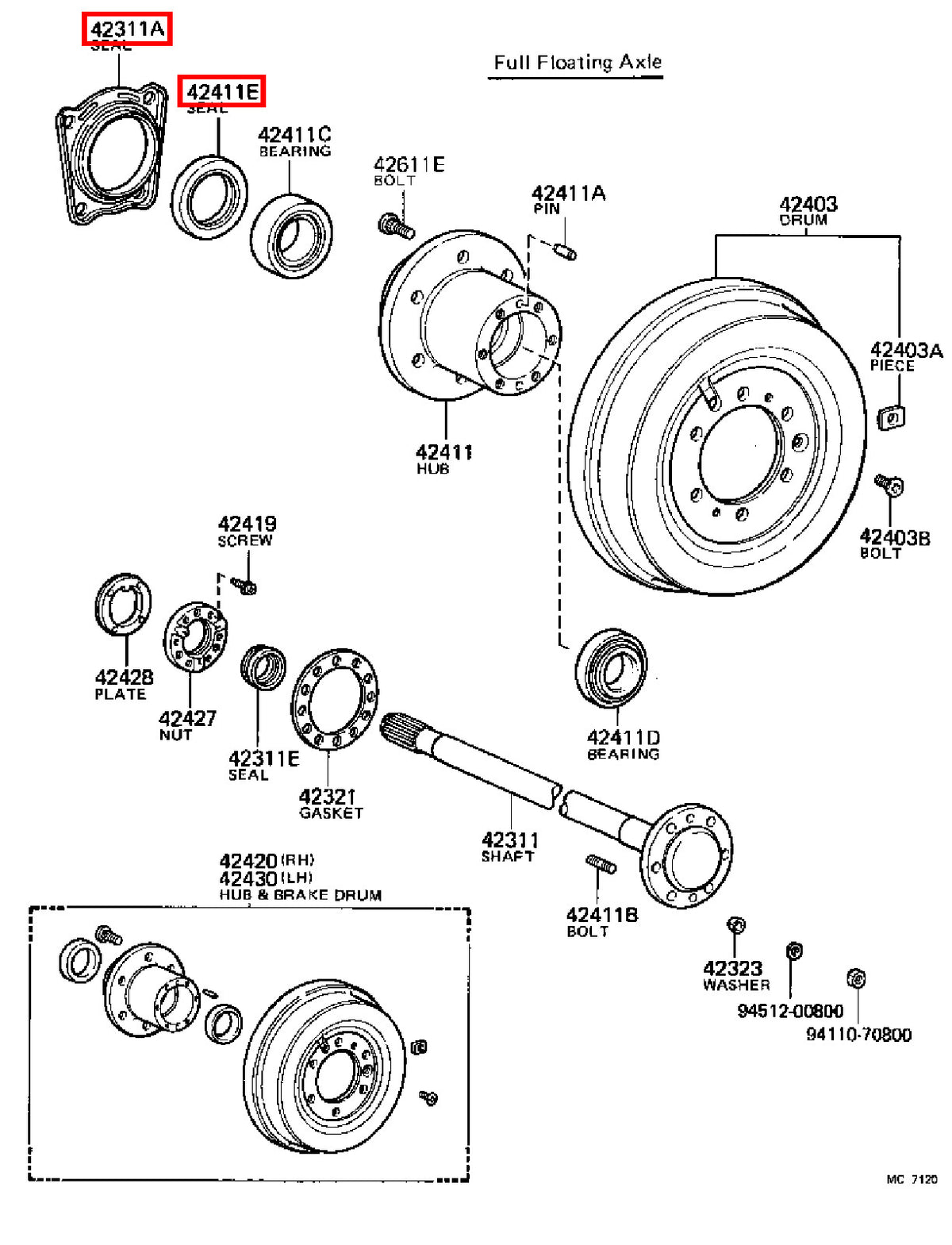 Genuine LandCruiser VDJ79 VDJ78 VDJ76 Wheel Bearing Hub Oil Seal