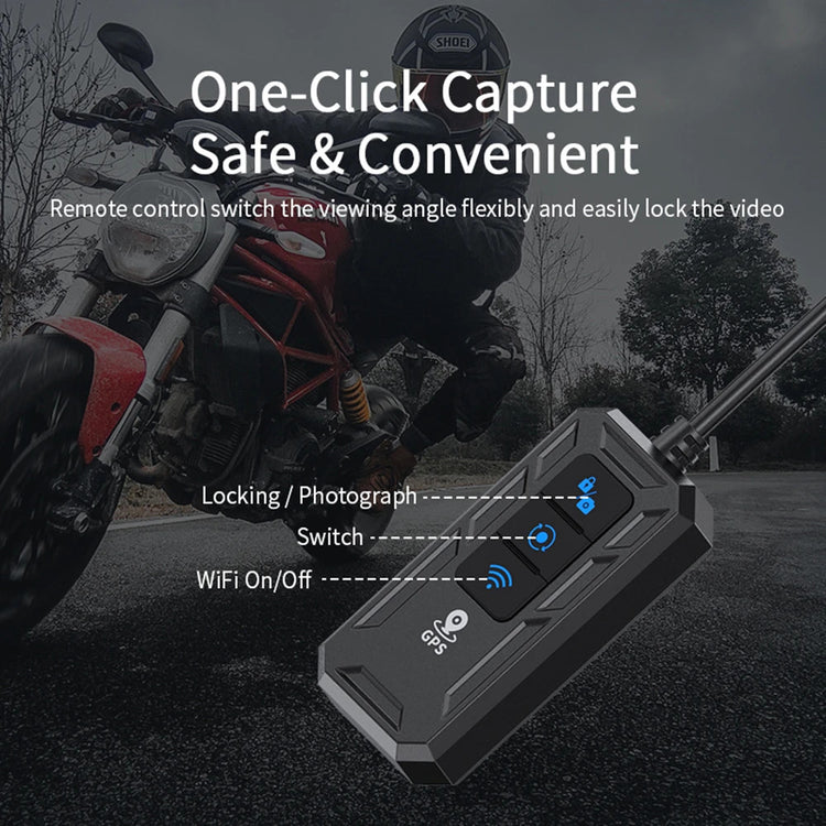 Dual 1080P Motorcycle DVR Dash Cam Front Rear Camera WiFi GPS Waterproof