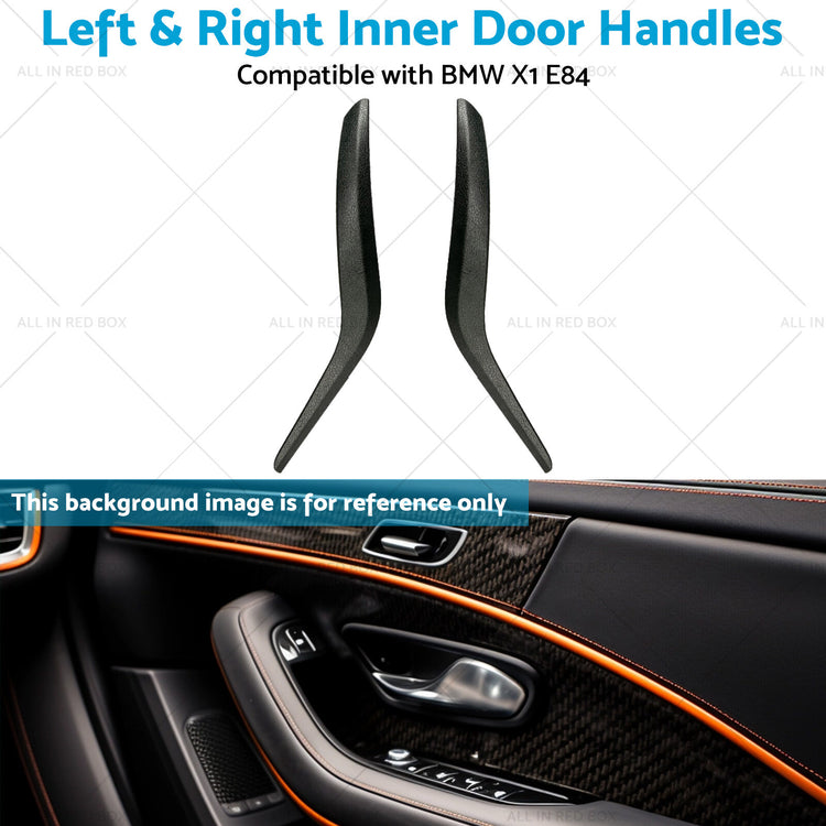 Door Handle Pull Panel Trim Black Pair Suitable for BMW X1 E84 09-15