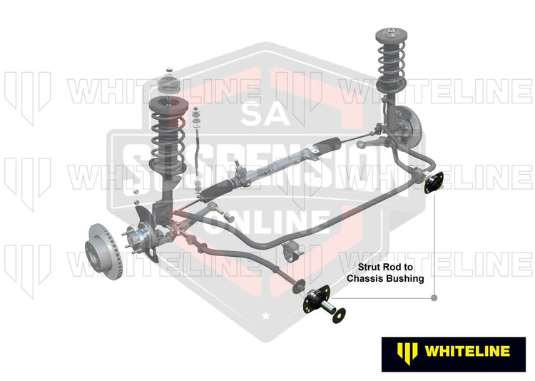 Whiteline KCA331 - Strut Rod - To Chassis Bushing Kit Double Offset (Rod/Strut-