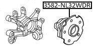 3582-NL32WDR Febest Rear Wheel Hub 1014012462