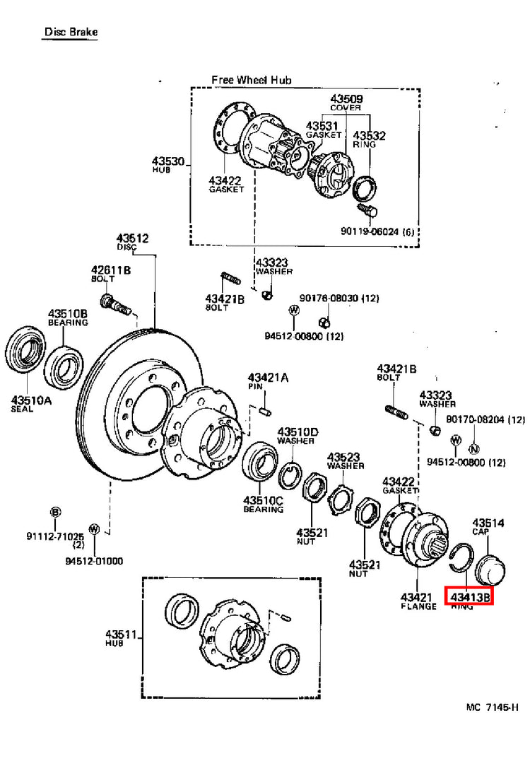 Genuine LandCruiser HDJ80 HDJ79 HDJ78 Front Axle Outer CV Circlip Snap Ring