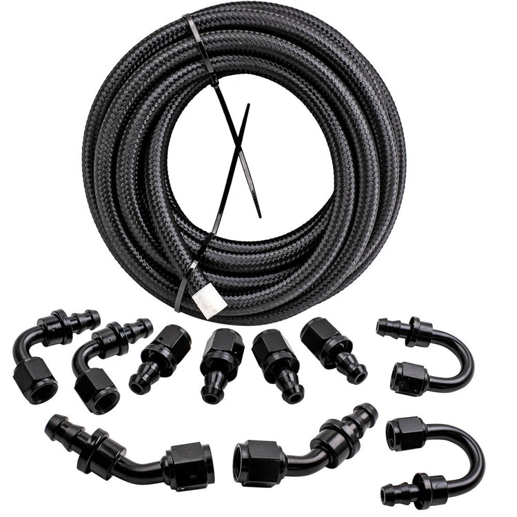 High-Performance AN6 Fuel Line Kit 6M with Push Lock Ends for Nissan Skyline