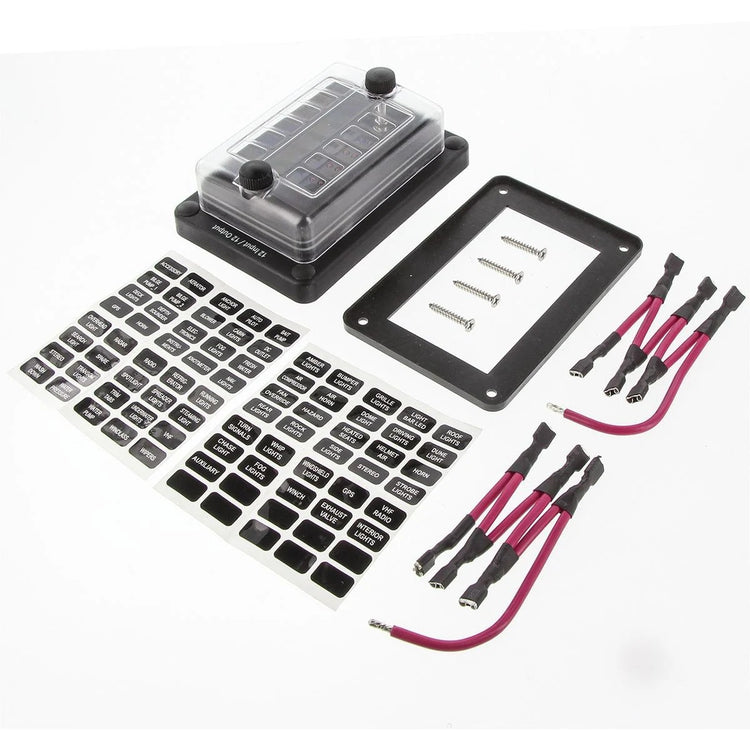 OEX 12 Way Weatherproof Standard Blade Fuse Box - ACX5126