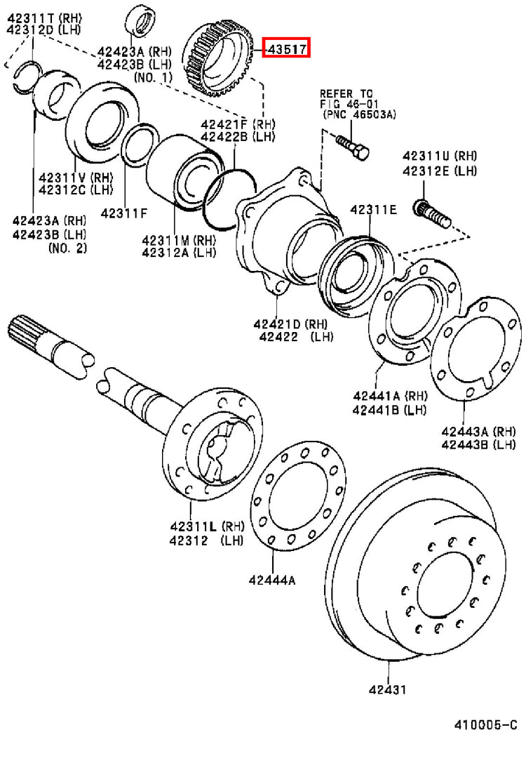 Genuine Hilux KZN165 KUN36 KUN35 KUN26 KUN25 KUN16 KUN15 Rear Axle ABS Rotor