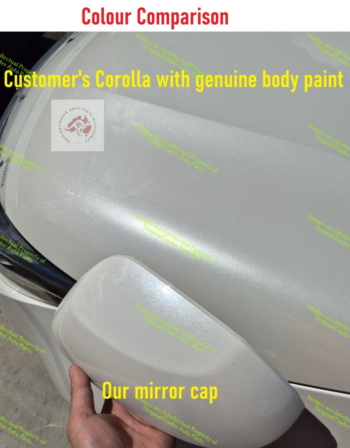 Left Door Mirror Cap Housing for Toyota Corolla E210 Series Frosted White 089