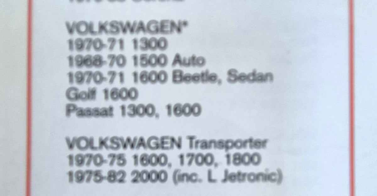 GB 534 DISTRIBUTER POINTS BMW,CHRYSLER,FORD,HOLDEN,RENAULT,SAAB,TOYOTA,VOLVO,VW