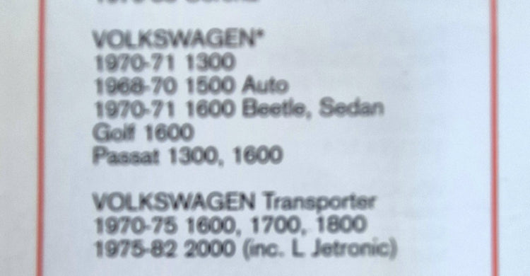 GB 534 DISTRIBUTER POINTS BMW,CHRYSLER,FORD,HOLDEN,RENAULT,SAAB,TOYOTA,VOLVO,VW