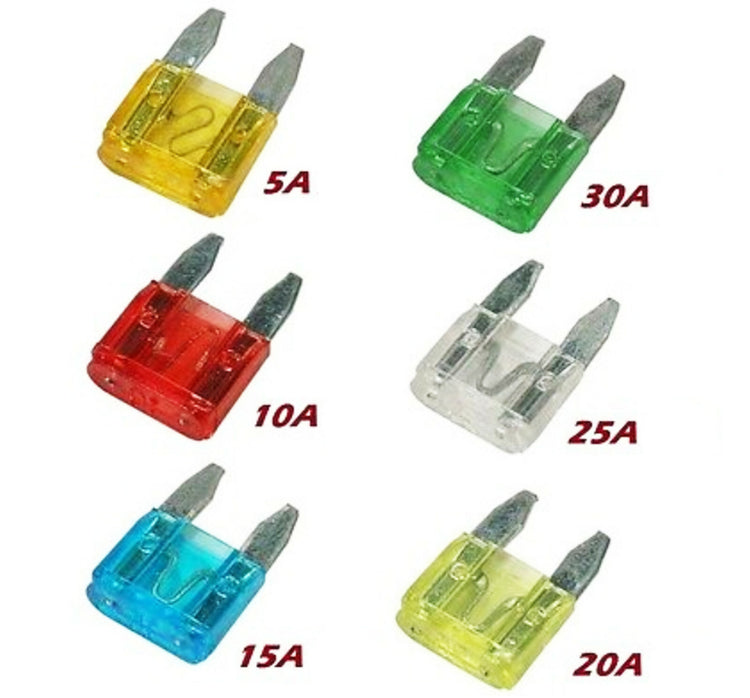 Assorted Standard Auto Car Vehicle Boat Mini Blade Fuse Kit 5A - 30A AMP 30x