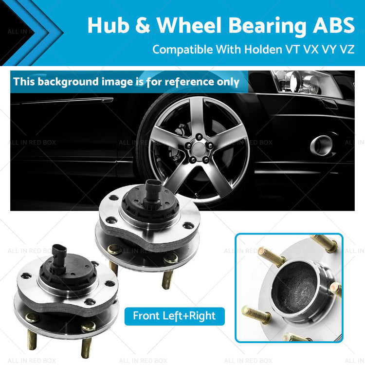 LH+RH Front Wheel Bearing Hubs ABS Suitable For Holden Commodore VT-II VY VX VZ