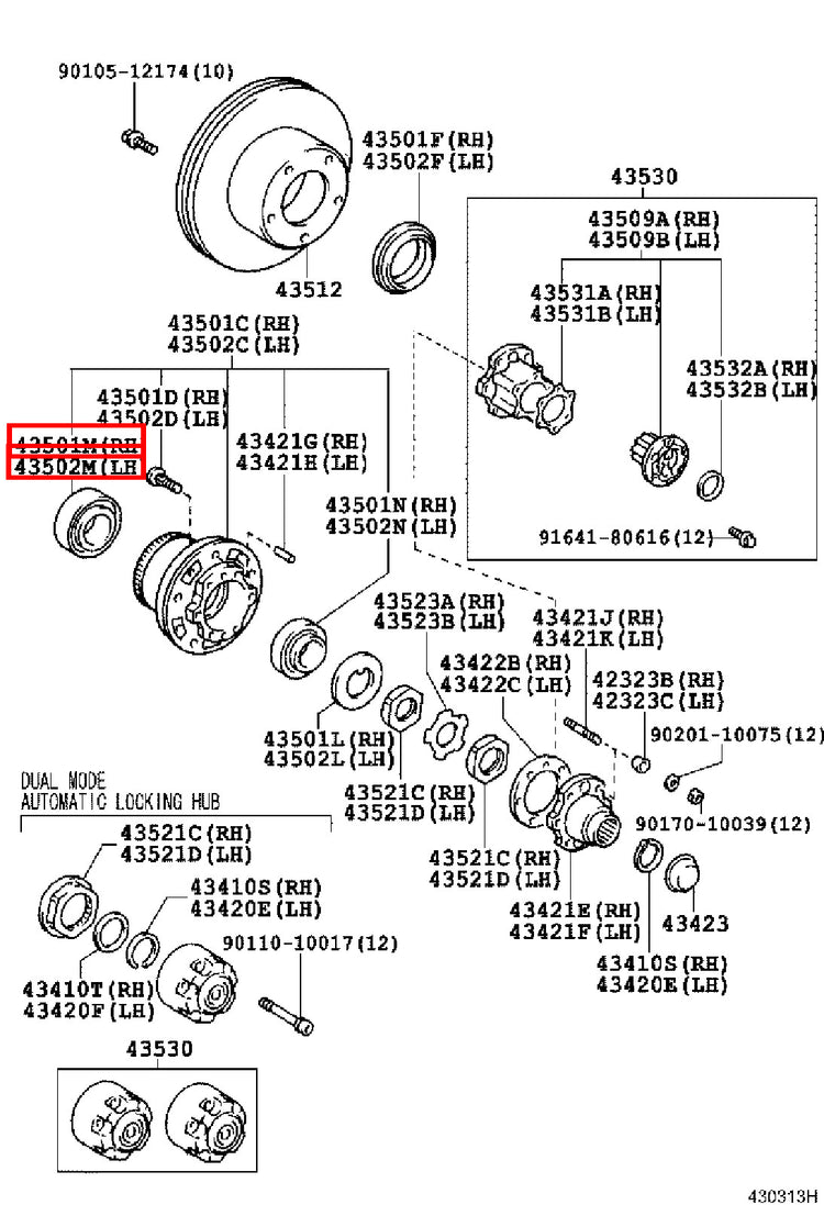 Genuine Lexus LX470 UZJ100 Front Inner Wheel Bearing