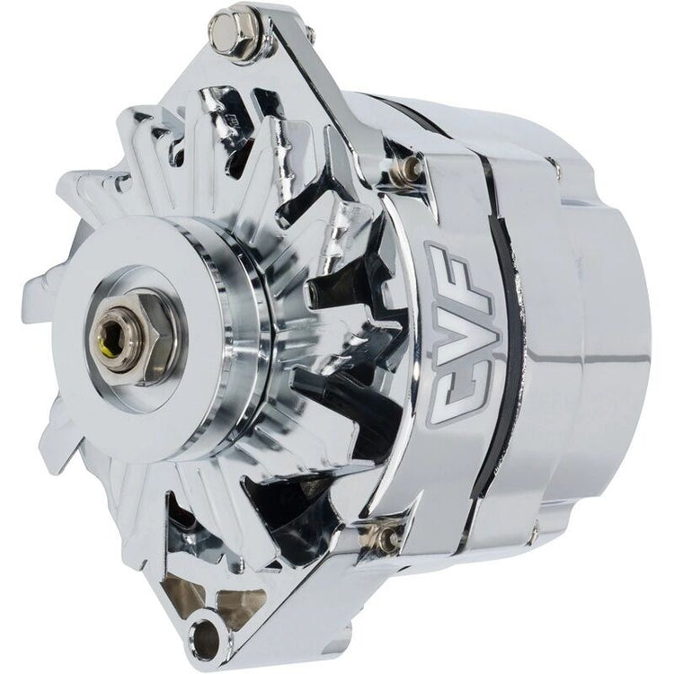 Chev GM CVF RACING 1-Wire Alternator, 140 Amps, Chrome Plated # GM-1WIRE-140A
