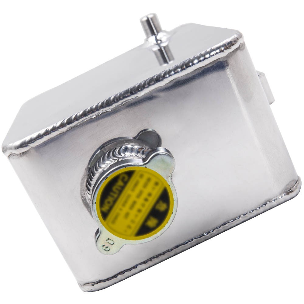 Universal Aluminum 2.5LCoolant Radiator Overflow Recovery Water Tank Silver