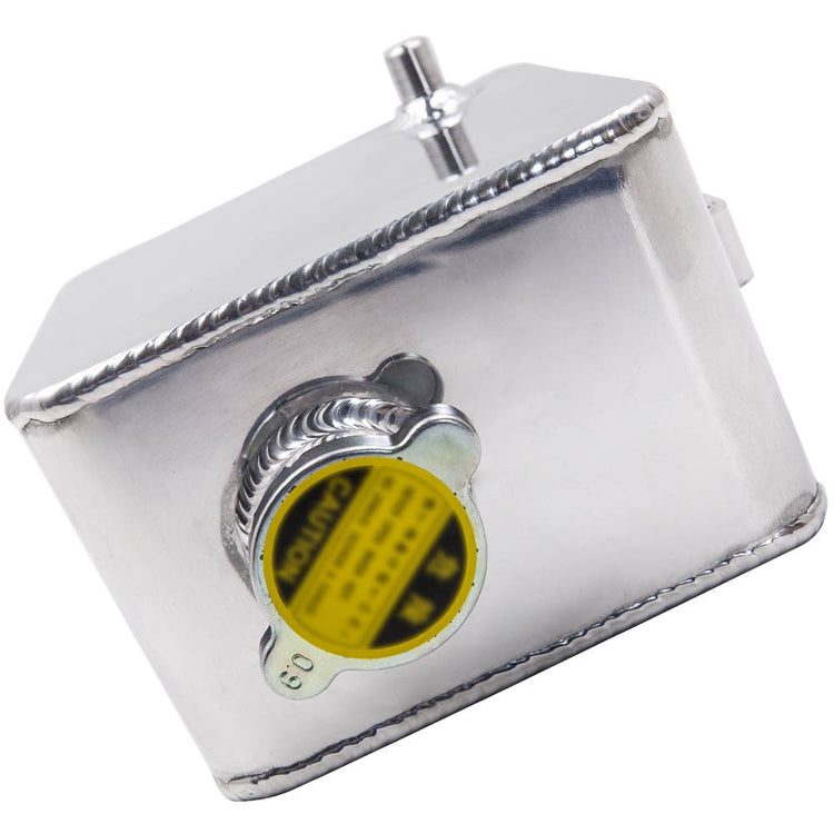 Universal Aluminum 2.5LCoolant Radiator Overflow Recovery Water Tank Silver