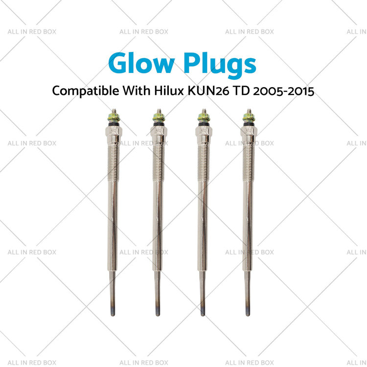 4Pcs Glow Plugs Suitable for Hilux KUN26 TD 1KD-FTV 3.0L 4cyl 2005-2015