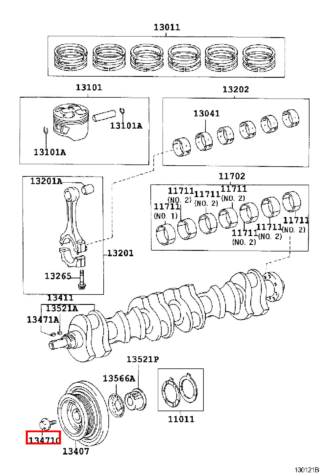 Genuine Crown JZS171 1JZ GTE Crankshaft Harmonic Balancer Pulley Bolt