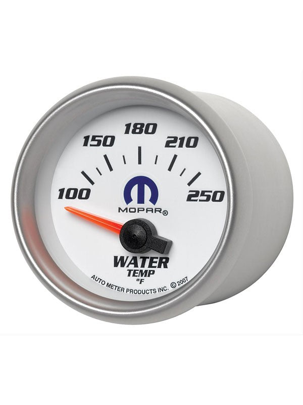 Auto Meter 2-1/16 Water Temperature, 100-250 F, Air-Core, White, Mopar (880030)