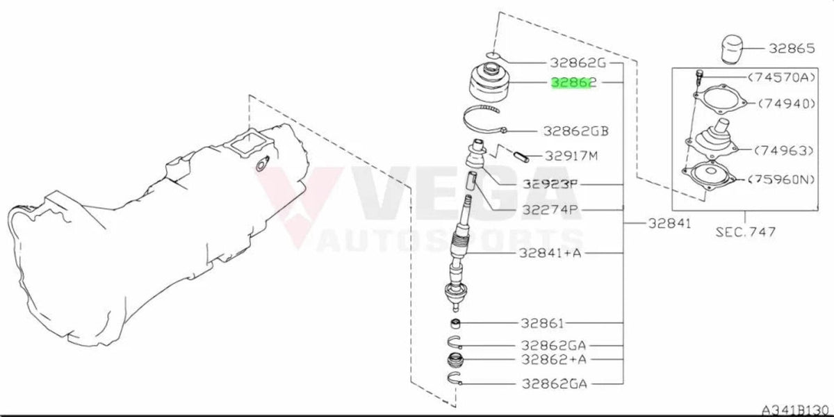 Gear Shifter Housing Boot to suit Nissan R34 GTR 32862-AA400