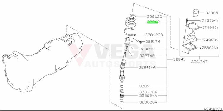 Gear Shifter Housing Boot to suit Nissan R34 GTR 32862-AA400