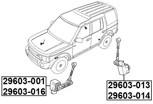 Level Sensor, Rear Left Fits Land Rover LR020159