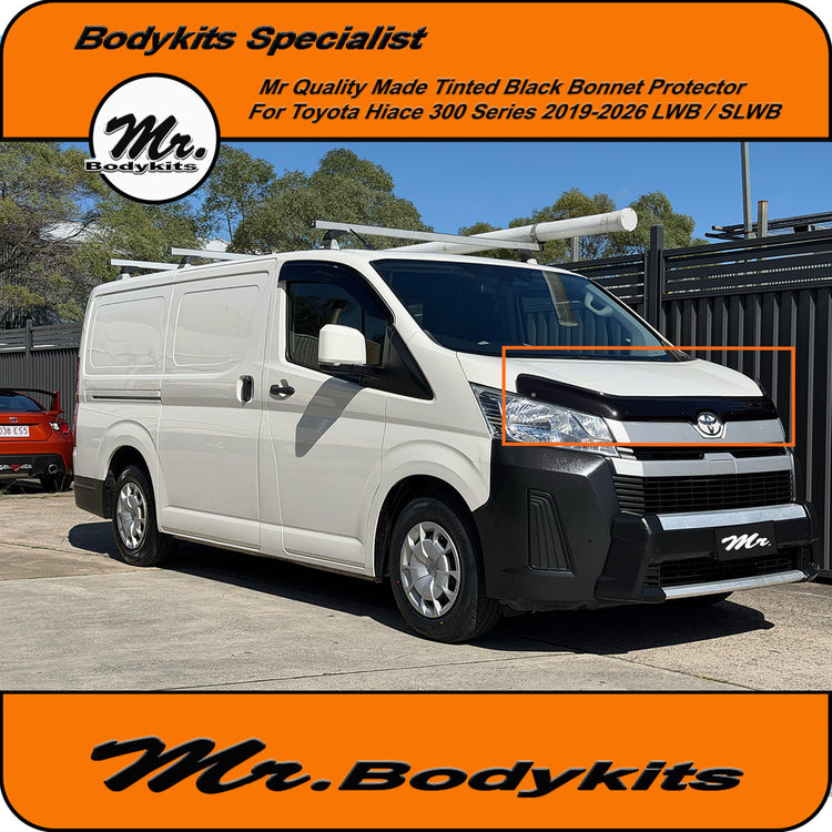Quality Tinted Black Bonnet Protetcor For Toyota Hiace 2019-2026, H300