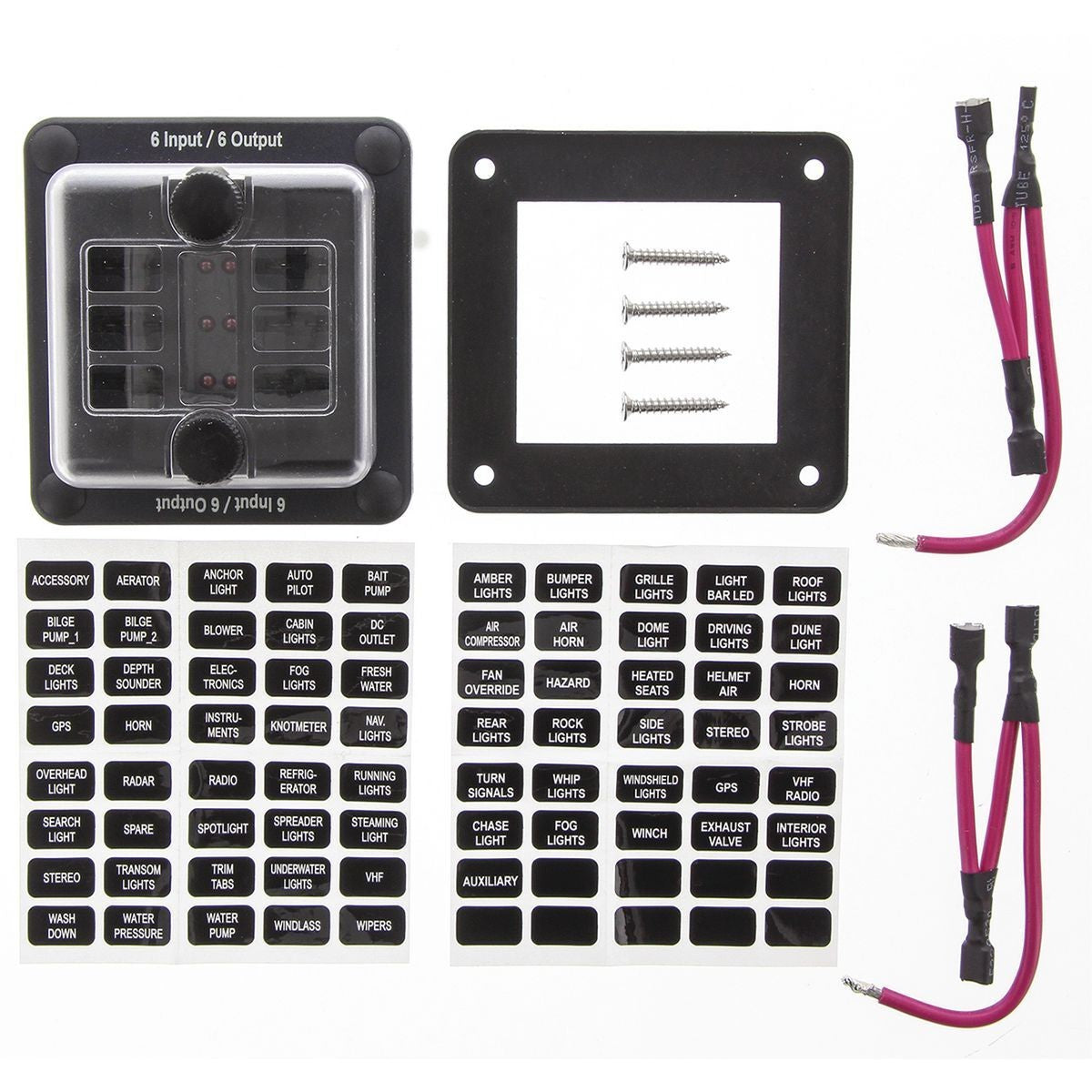 OEX 6 Way Weatherproof Standard Blade Fuse Box - ACX5125