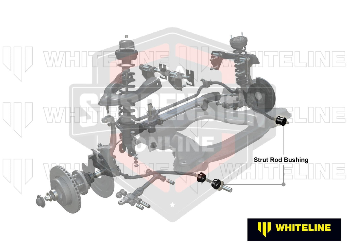 Whiteline KCA331 - Strut Rod - To Chassis Bushing Kit Double Offset (Rod/Strut-