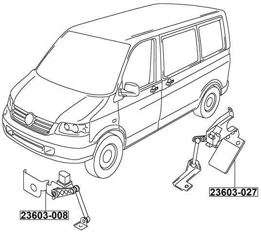 23603-027 Febest Rear Level Sensor (With Link) 7E0941274