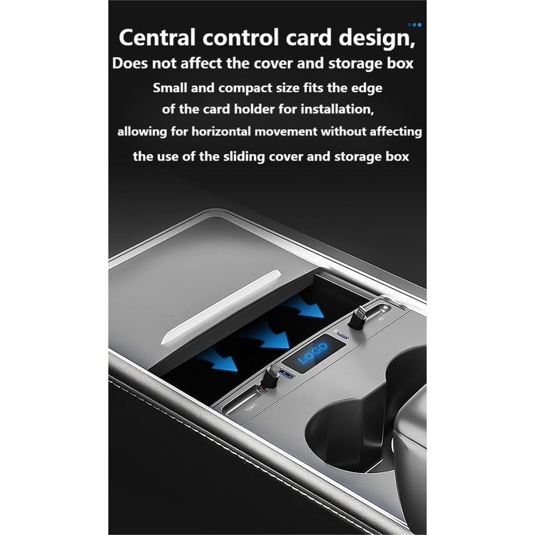 Center Console 27W Quick Charger USB Hub Docking Station For Tesla Model 3/Y AU