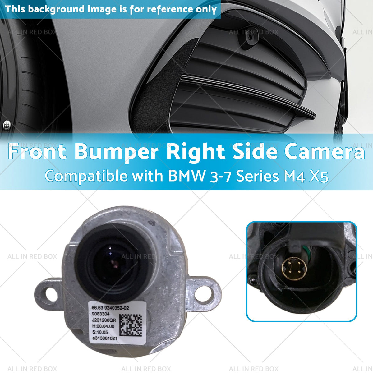 Front Bumper Right Side Camera Suitable for BMW 3to7 Series M4 X5 66539240352-02