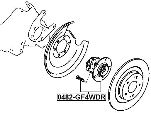 0482-GF4WDR Febest Rear Wheel Hub 1609910580 3785A073 1628930980 3785A064