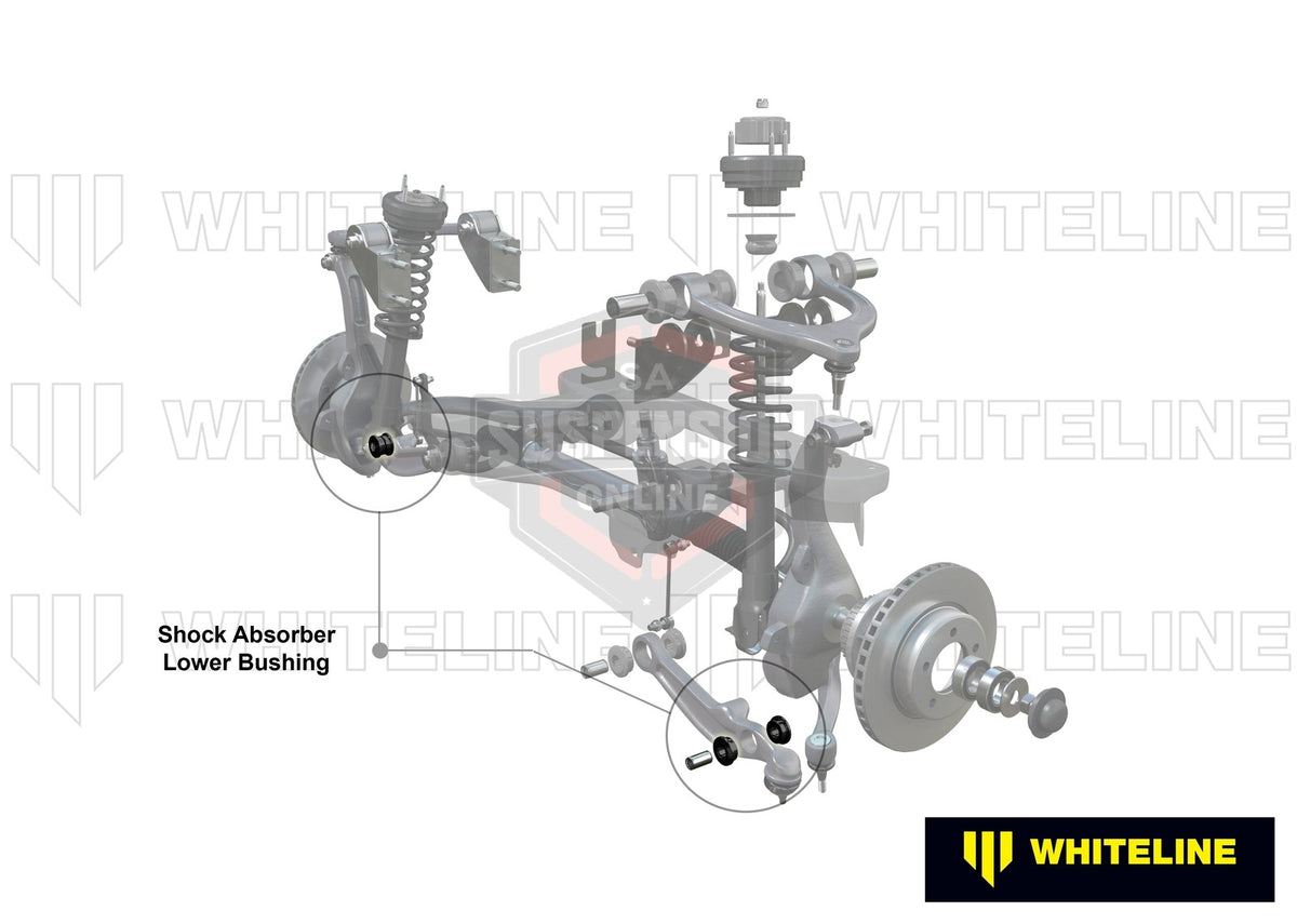 Whiteline W33337 - Shock Absorber - To Control Arm Bushing Kit (Bush- shock abso