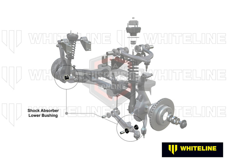 Whiteline W33337 - Shock Absorber - To Control Arm Bushing Kit (Bush- shock abso