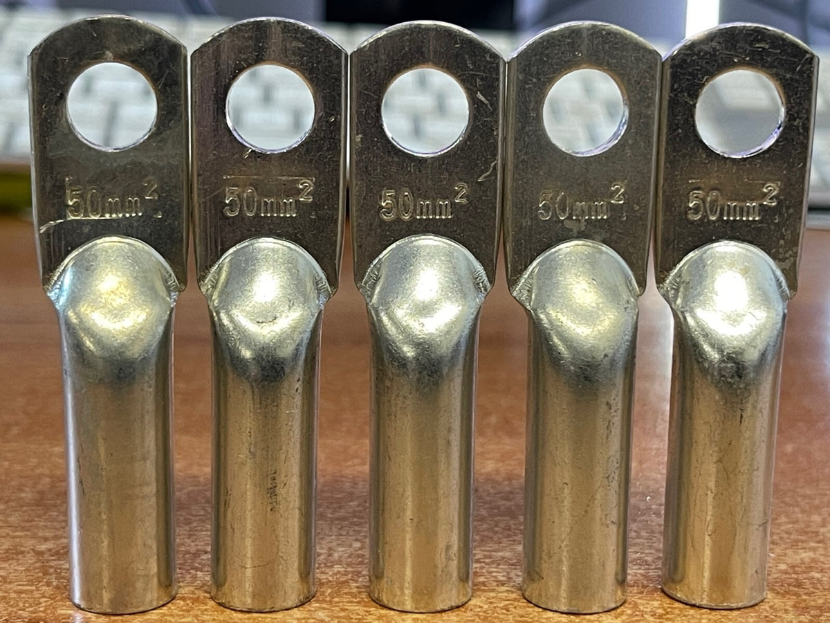 Heavy Duty Battery Crimp Terminals Tin Coated Copper  - Suit 6AWG6B&S Gauge Wire
