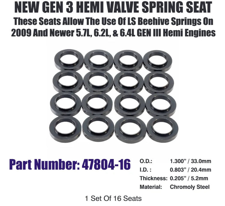 MELLING 47804-16 2009-ON GEN 3 HEMI VALVE SPRING SEAT ADAPTOR TO LS SPRINGS